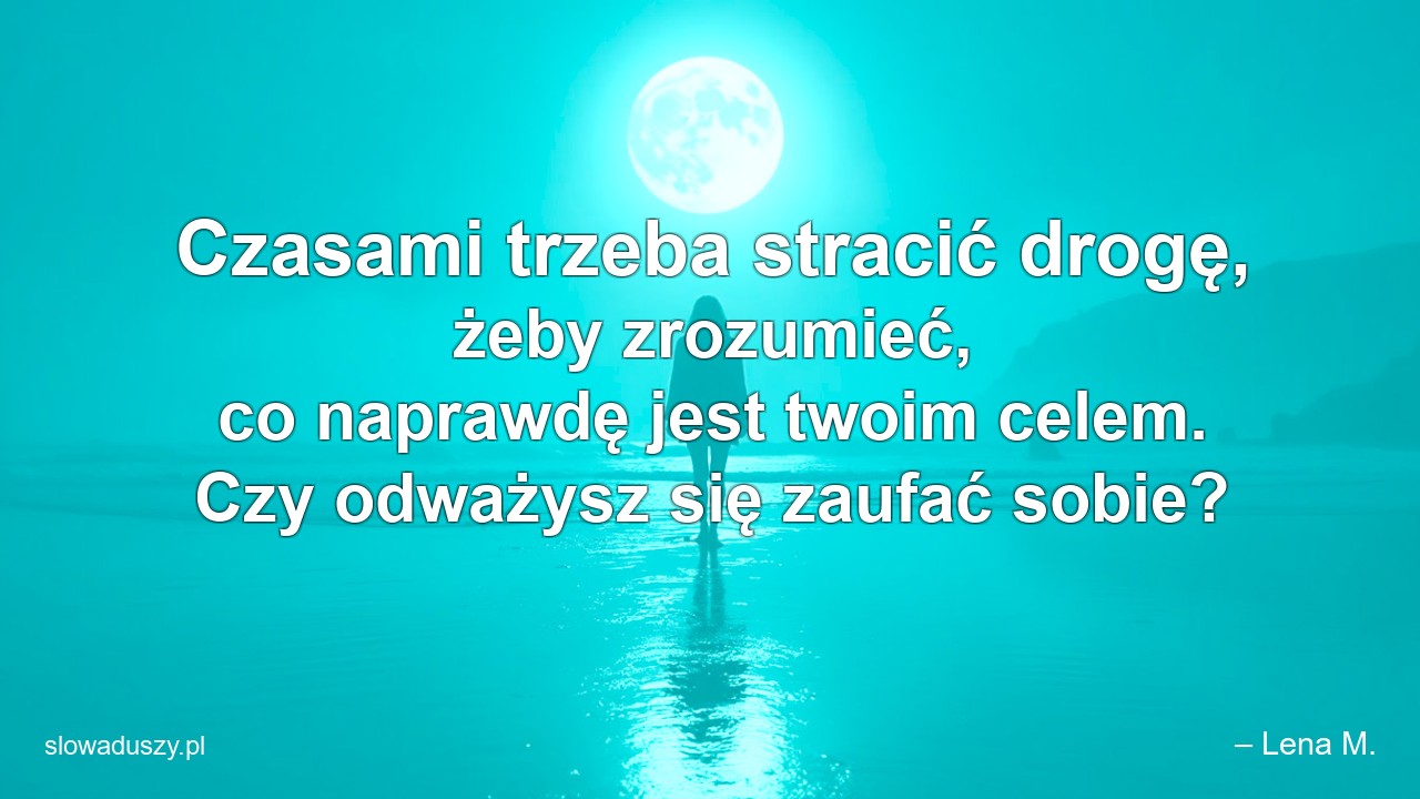 Czasami trzeba stracić drogę,  żeby zrozumieć,  co naprawdę jest twoim celem. Czy odważysz się zaufać sobie?